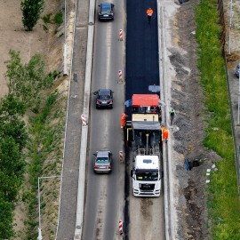 powiększ zdjęcie: Postępy prac remontowych na ul. Poznańskiej. Pierwszy odcinek gotowy