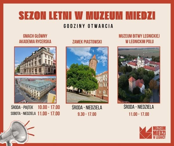 Muzeum Miedzi przechodzi na letni czas. Zobacz Legnicę z zamkowej wieży!