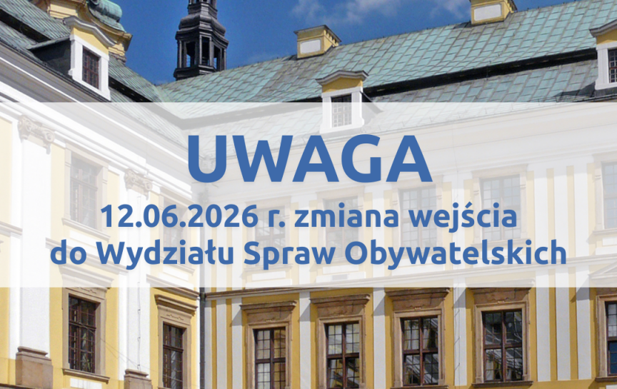 Tymczasowa zmiana wejścia do Wydziału Spraw Obywatelskich