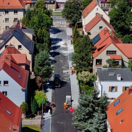 powiększ zdjęcie: Prace na ul. Słonecznej wkraczają w finałową fazę