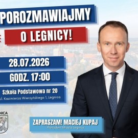 powiększ zdjęcie: „Porozmawiajmy o Legnicy!”. Zapraszamy na cykl spotkań z Prezydentem