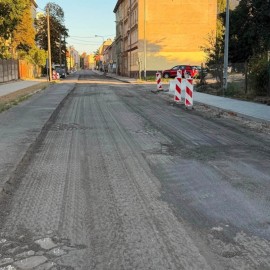 powiększ zdjęcie: Trwa przebudowa ul. Działkowej