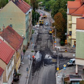 powiększ zdjęcie: Trwa modernizacja ul. Działkowej. Sprawdź postępy prac