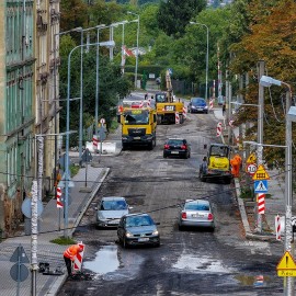 powiększ zdjęcie: Trwa modernizacja ul. Działkowej. Sprawdź postępy prac
