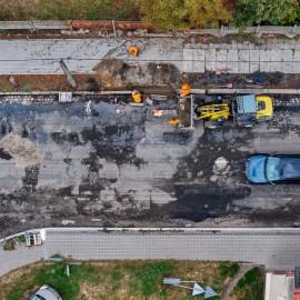 powiększ zdjęcie: Trwa modernizacja ul. Działkowej. Sprawdź postępy prac
