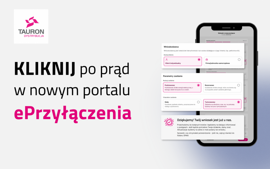 Serwis ePrzyłączenia od TAURON Dystrybucji już działa