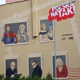Przy ulicy Dziennikarskiej odsłonięto nowy mural „Polska na TAK!”