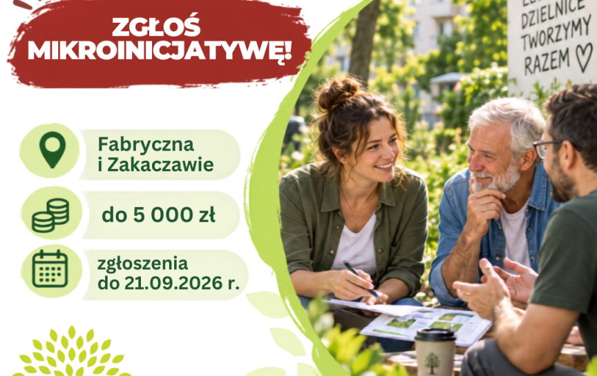 Trwa nabór na mikroinicjatywy dla Zakaczawia i Fabrycznej