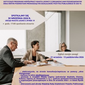 powiększ zdjęcie: Ruszają konsultacje społeczne projektu Programu współpracy z NGO na 2027 rok