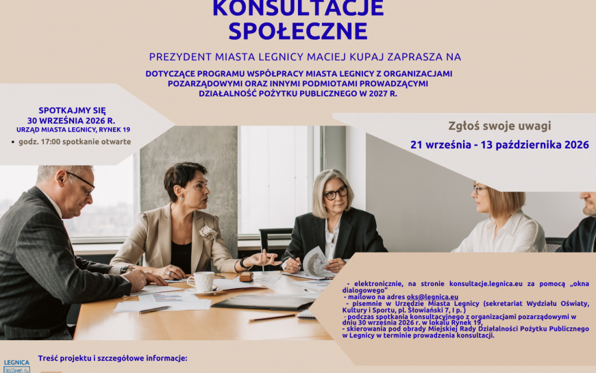Ruszają konsultacje społeczne projektu Programu współpracy z NGO na 2027 rok