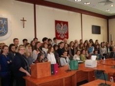 Francuscy gimnazjaliści u prezydenta