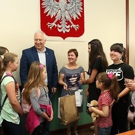 Dzieci z Drohobycza gośćmi prezydenta