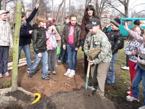 Uczniowie Zespołu Szkół Integracyjnych ufundowali dla Parku czerwone buki