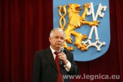 Wizyta Prezydenta RP Lecha Kaczyńskiego w Legnicy