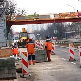 Trwa kolejny etap modernizacji al. Piłsudskiego. Zatoka przy Galaktycznej w remoncie