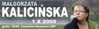 Legnicka Biblioteka Publiczna zaprasza na spotkanie z Małgorzatą Kalicinską