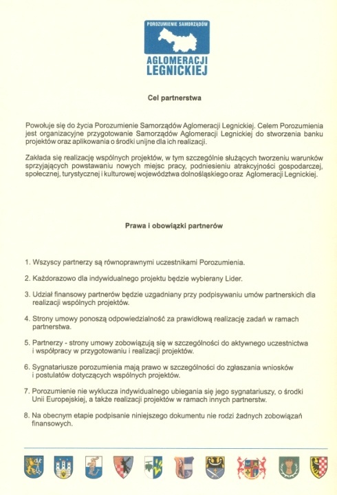 Porozumienie Samorząd&oacute;w Aglomeracji Legnickiej stało się faktem