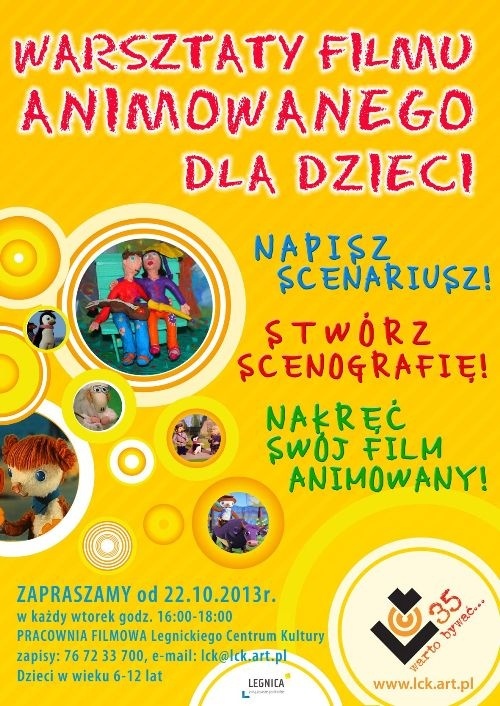 We wtorek rozpoczynają się w LCK  bezpłatne warsztaty filmu animowanego dla dzieci