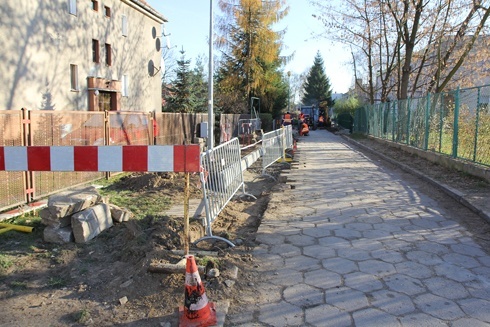 Ulica Kubusia Puchatka jest już w przebudowie