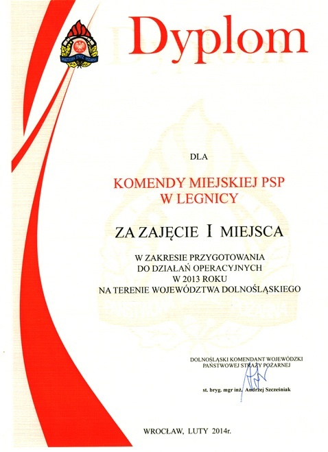 dyplom I miejsce