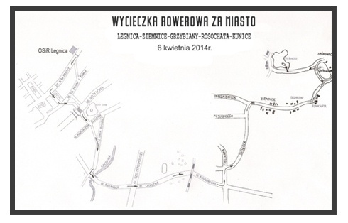 Niedzielna wycieczka rowerowa za miasto - mapa