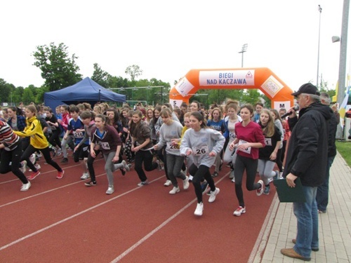 Młodzież biegała nad Kaczawą