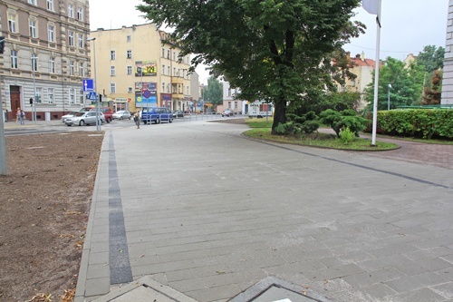 Chodniki już położone 