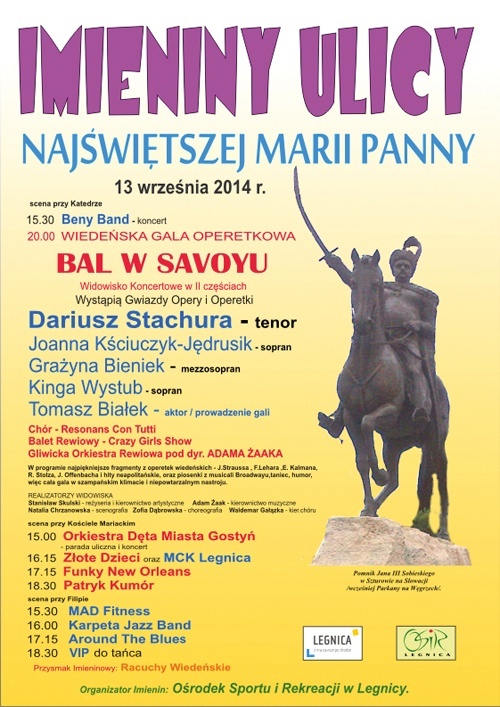 plakat Imieniny NMP 2014