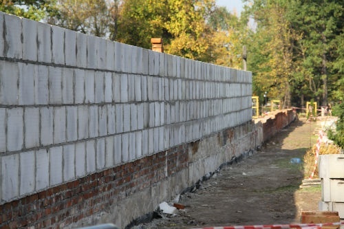 kolumbarium w czasie remontu