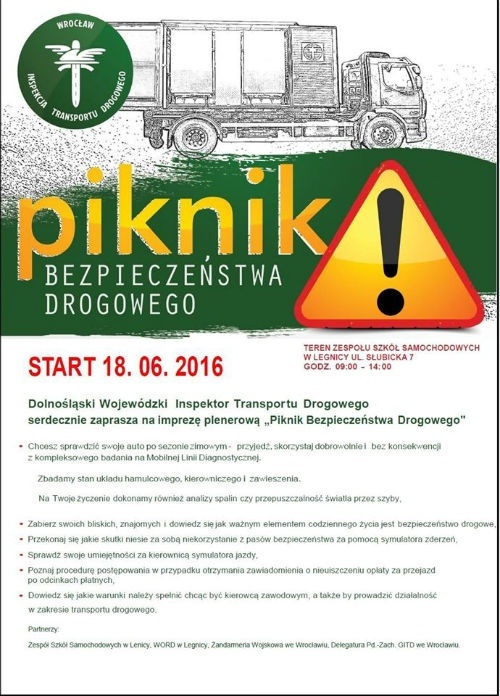 plakat pikniku drogowego