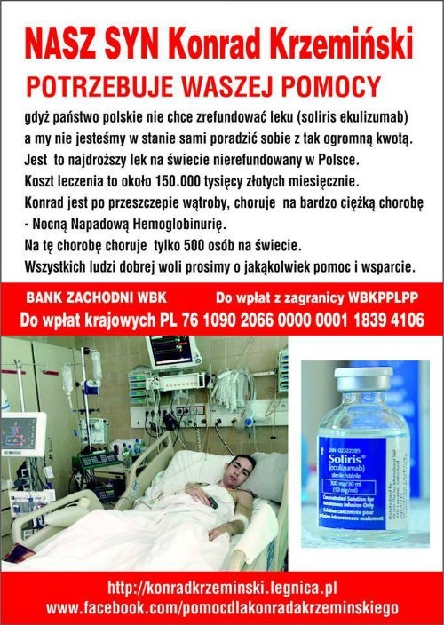 plakat, pomoc konradowi