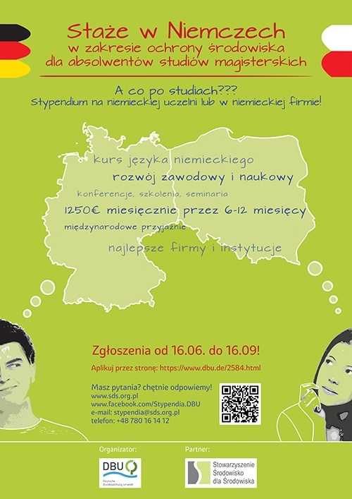 plakat Staże w Niemczech